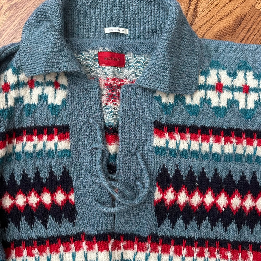 MOTHER Multicolor Patterned Crew Neck Sweater - image 2